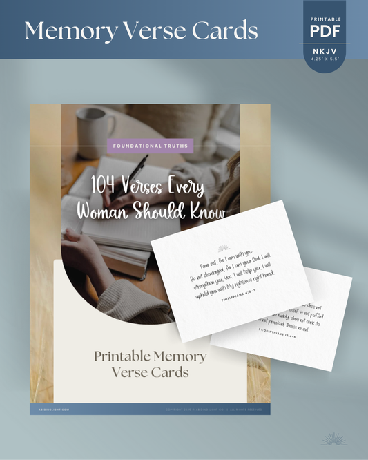 Foundational Truths | Printable Memory Verse Cards
