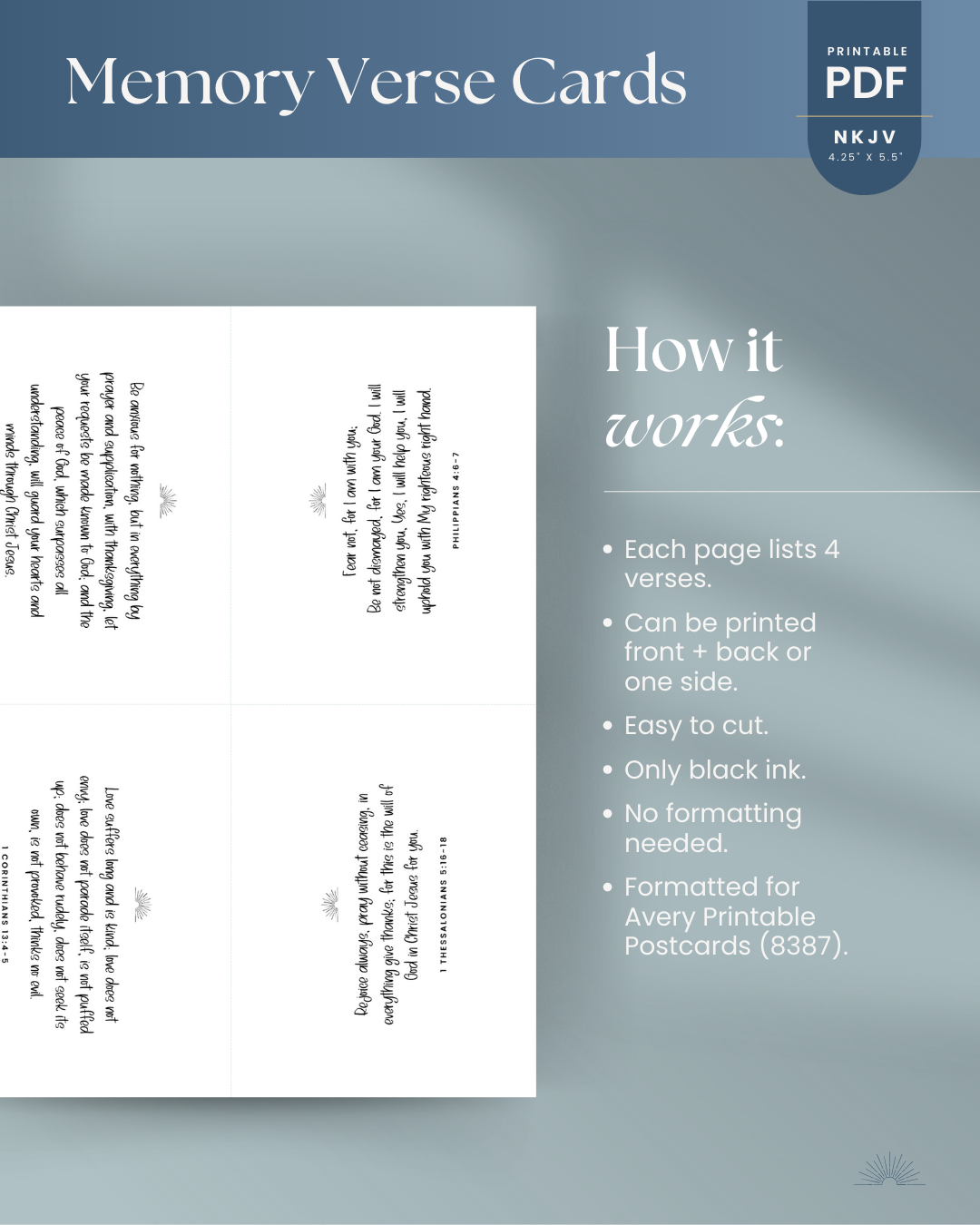 Foundational Truths | Printable Memory Verse Cards